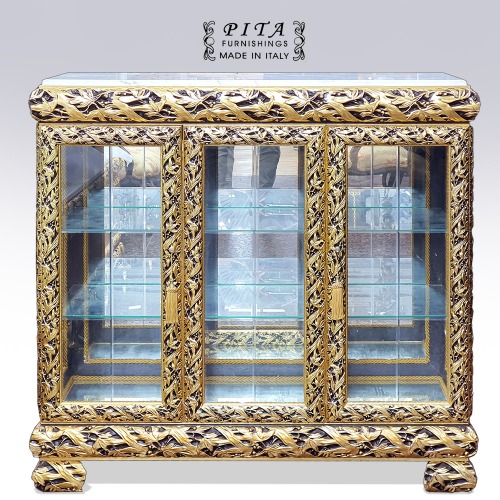 이태리 피타(PITA)대리석 금장 콘솔형 장식장(내부조명)(278207)