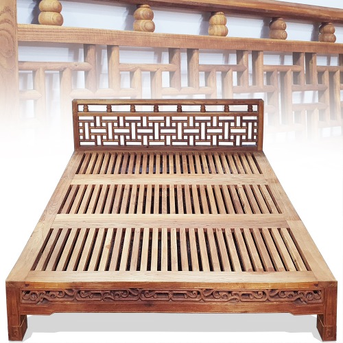 고급 참죽 원목 평상형 침대(410305)